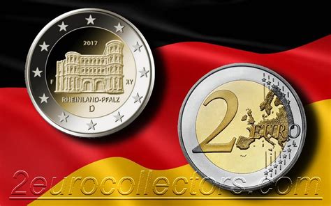 Germany 2€ 2017 Rhineland Palatinate Porta Nigra In Trier Adfgj 2