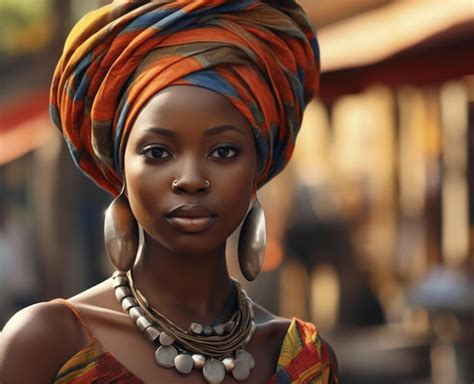 Premium Ai Image African Woman Portrait