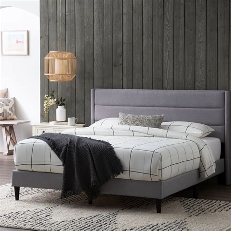 Brookside Sara Upholstered Bed With Horizontal Channels Stone King