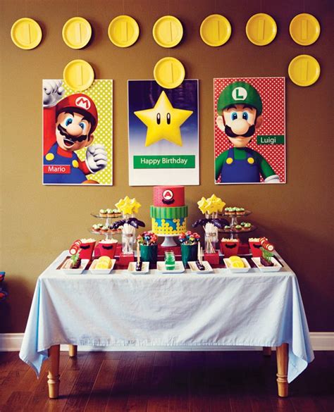 Power Up Super Mario Brothers Birthday Party Hostess With The Mostess