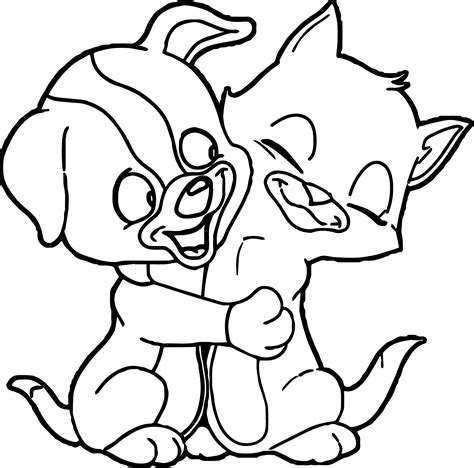 Cat And Dog Coloring Pages - George Mitchell's Coloring Pages
