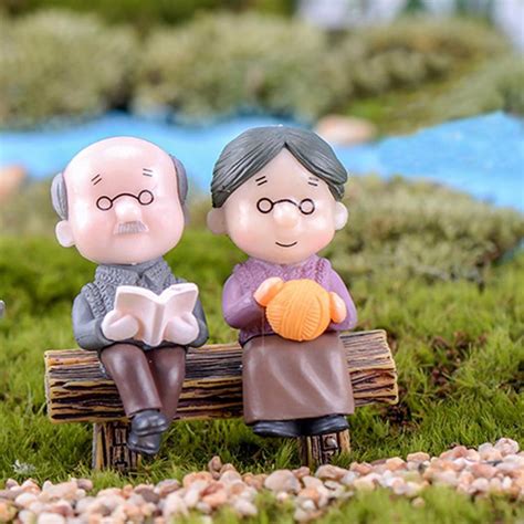 Yard Garden And Outdoor Living Micro Landscape Couple Dolls Grandparents