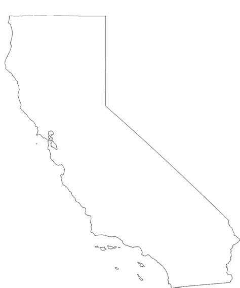 California State Outline Map Free Download