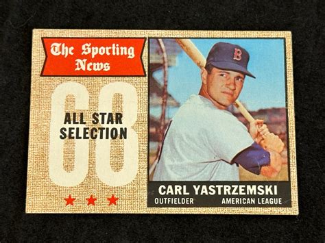 Lot 1968 Topps All Star Carl Yastrzemski Hof