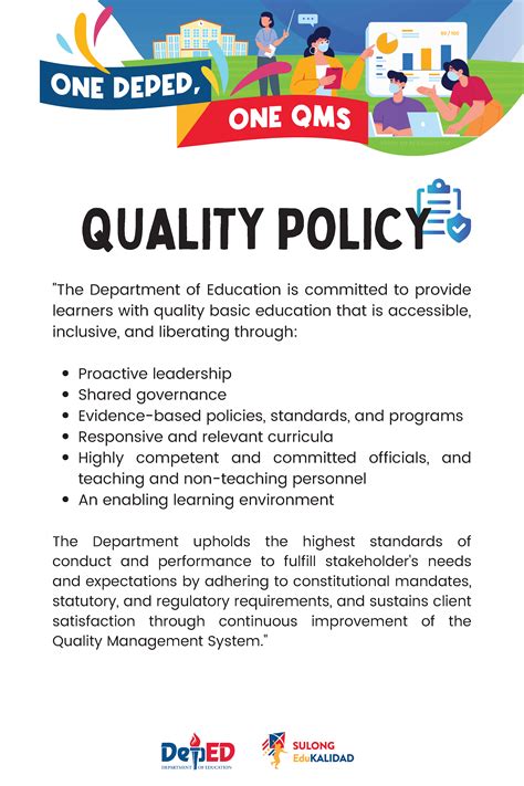 Quality Policy Department Of Education Region Xi