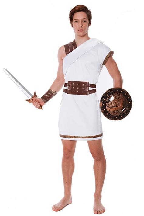mens roman greek warrior gladiator spartan toga soldier costume fancy dress gladiator costume