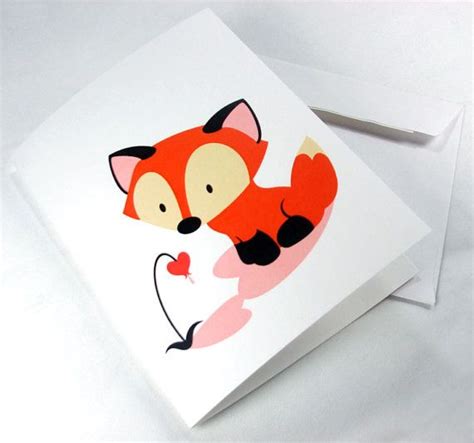 Cutest Fox Valentines Day Cards Wendy Nielsen Fox Valentine
