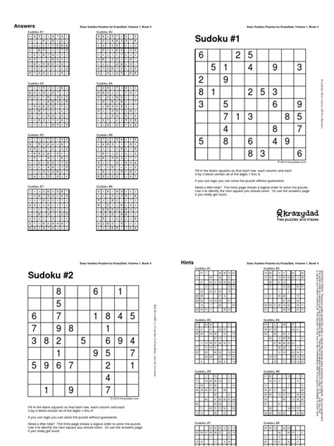 Kd Sudoku Ez 8 V4 A4 Booklet Pdf Puzzles Recreational Mathematics