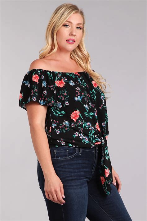 Womens Plus Size Floral Flutter Sleeve Fashion Top Blouse Usa