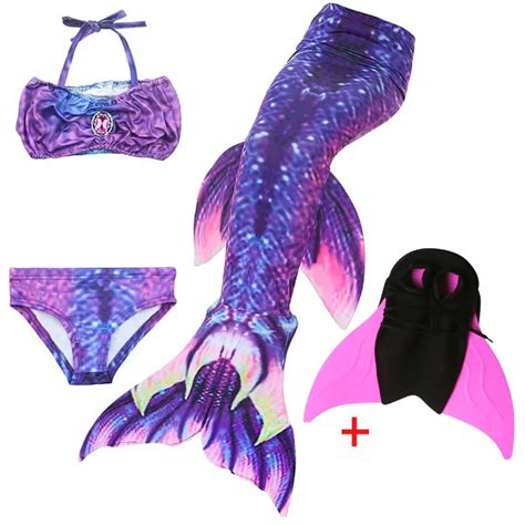 New 4pcsset Kids Children Mermaid Tails For Swimming Mermaid Tail