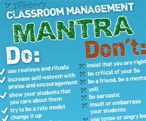 Classroom Management Mantra Poster