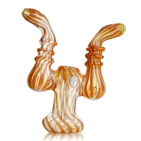 Bubbler Double Mouth For Couples Twisting Art Approx 220 Grams Mile High Glass Pipes