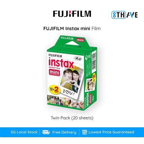Fujifilm Instax Mini Film Plain Instant 20 Sheet Twin Pack 10 Sheet