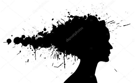 Grunge Girl Silhouette — Stock Vector © Orson 6992212