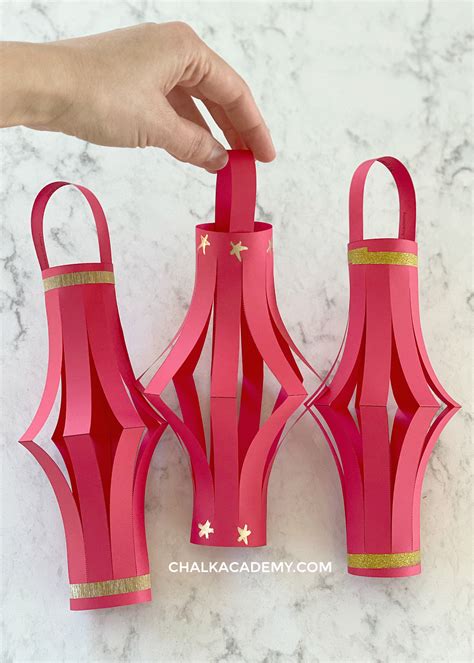 Make Easy Chinese Paper Lanterns In 5 Steps Template Video