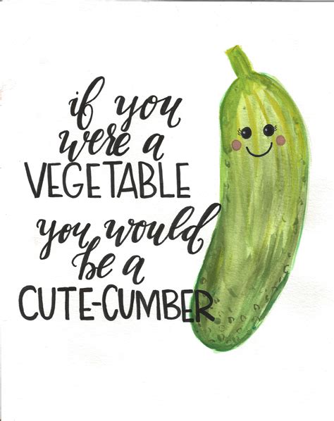 Perfect For That Friend Or Lover Who Is Just As Cute As A Cucumber