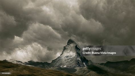 The Matterhorn Under A Cloudy Sky High Res Stock Photo Getty Images