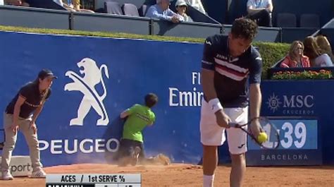 Barcelona Open Ball Boy Recovers From Embarrassing Face Plant Like A