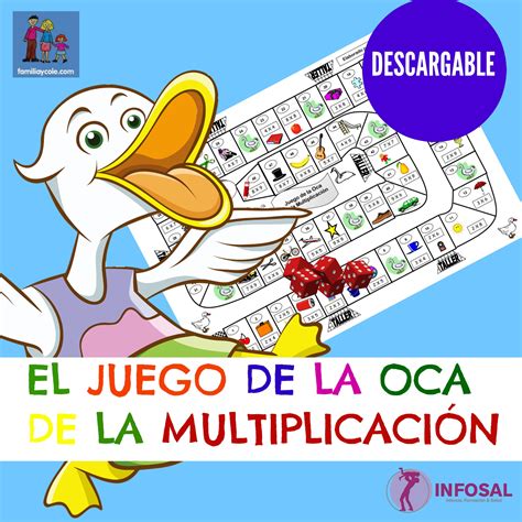 Las tablas de multiplicar son un verdadero martirio para muchos alumnos, es importante ofrecer recursos lúdicos que permitan su aprendizaje de forma amena. EL JUEGO DE LA OCA DE LA MULTIPLICACIÓN - Infosal