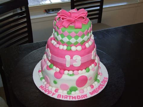 Three Sweet Cakes 13th Birthday Cake
