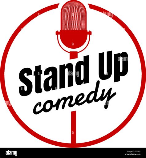 Stand Up Comedy Night Live Show Round Sign Retro Microphone With