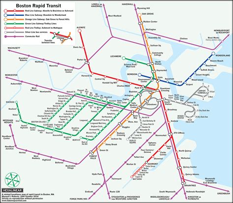Map Of Boston Transit Tourist Map Of English