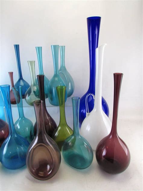 Collection Of 19 Mid Century Modern Swedish Blown Glass Vases At 1stdibs