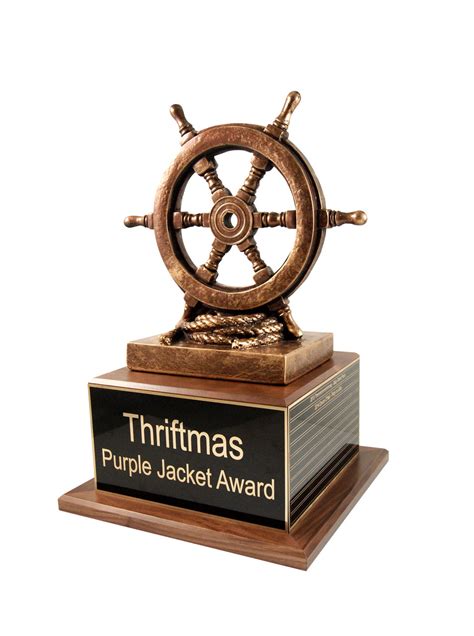 Ship Wheel Trophy Far Out Awards