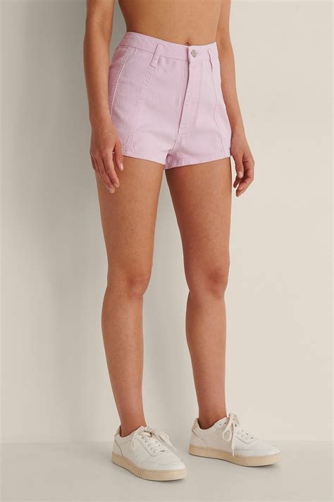 Super Short Denim Shorts Pink Na