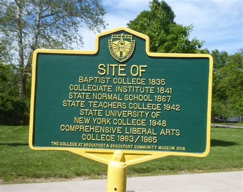 SUNY, Brockport - Historical Markers - Pictures of Rochester and Monroe