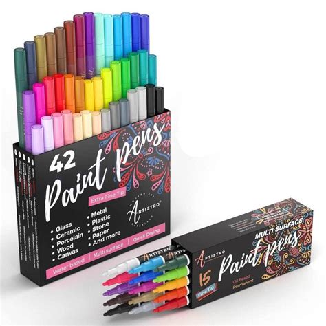 Universal Artistro Paint Pen Set Multipurpose Marker Bundle