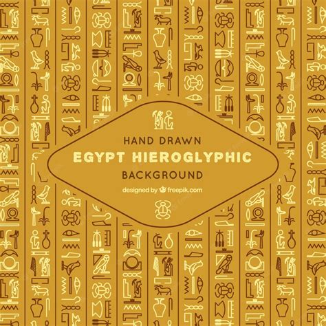 Premium Vector Egypt Hieroglyphic Background