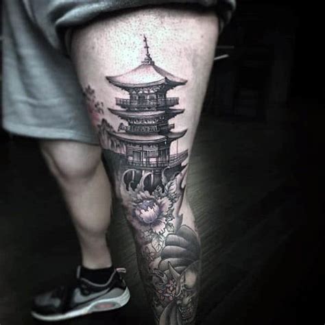 50 Epic Japanese Temple Tattoo Designs For Men 2023 Guide