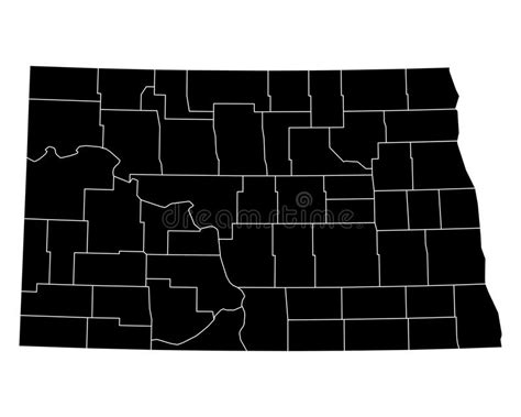 Map Of North Dakota Stock Vector Illustration Of States 106537274