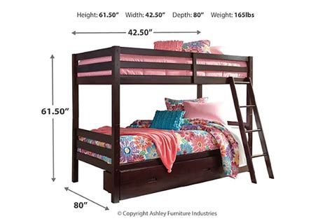 Halanton Twin Over Twin Bunk Bed With 1 Large Storage Drawer Ashley