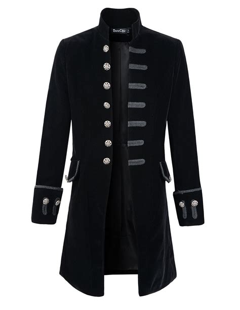 darcchic mens velvet goth steampunk victorian frock coat xxl black homer s coat