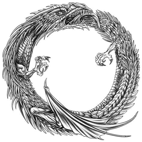 Originating in ancient egyptian iconography. dragon ouroboros | Ouroboros tattoo, Viking tattoos, Ring ...