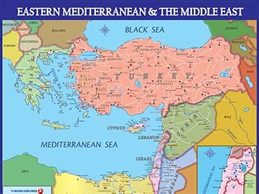 The grain supply from the eastern mediterranean was critical to ancient rome. TUTKU TOURS - MEDITERRANEAN MAPS - Map of the Eastern ...