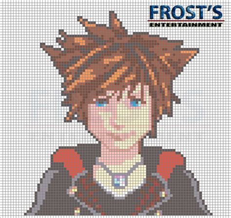 Kingdom Hearts Perler Bead Sora Pattern Pixel Art Pattern Pixel Art