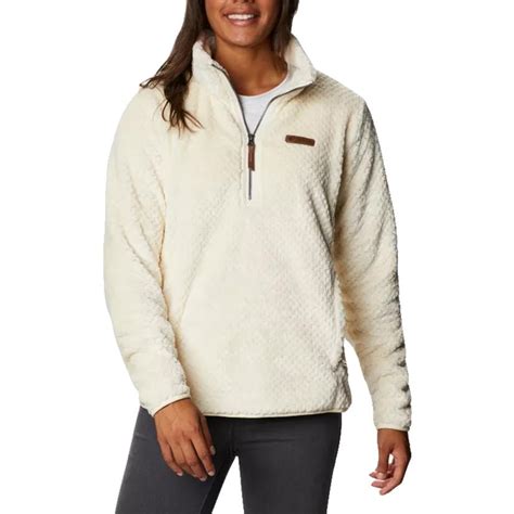 Fire Side Womens Chalk Sherpa Quarter Zip Pullover By Columbia