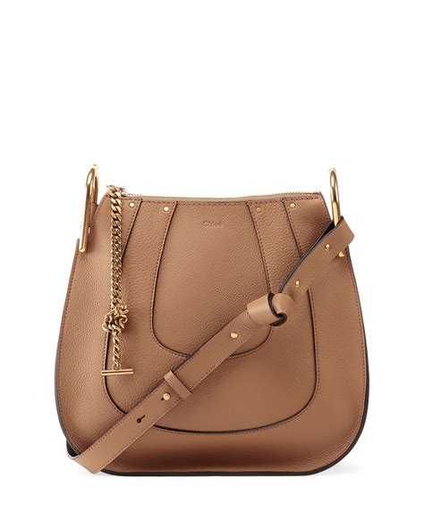 Chloé Hayley Small Leather Hobo Bag In Brown Nut Lyst
