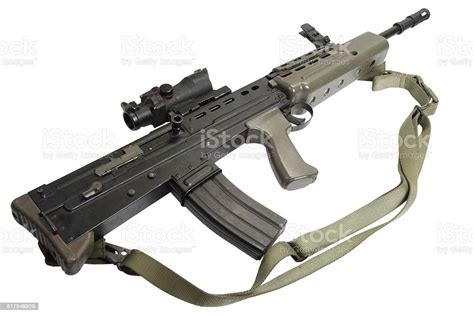 Assault Rifle L85 Isolated On A White Background Stock Photo Download