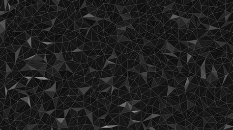 Black Digital Art Monochrome Wall Low Poly Symmetry Triangle