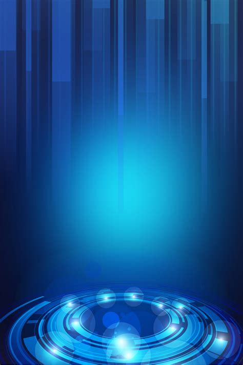 Blue Minimalistic Technology Poster Background Wallpaper Image For Free