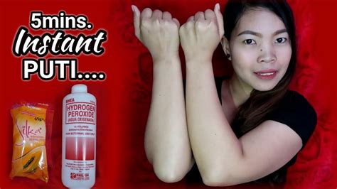 Diy Skin Bleaching Using Agua Oxigenada Paano Pumuti Youtube