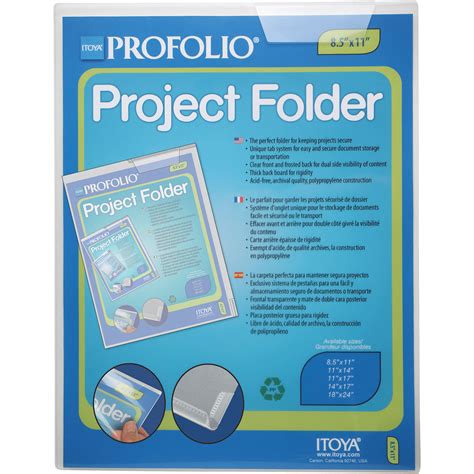 Itoya Profolio Project Folder 85 X 11 Pf 811cr Bandh Photo