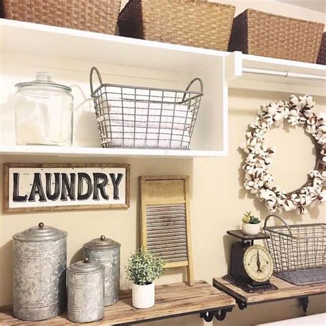 Filling an empty wall doesn't have to be expensive. 25 Best Vintage Laundry Room Decor Ideas and Designs for 2017