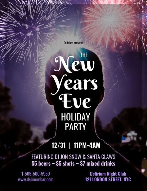 Creative New Years Eve Party Flyer Template