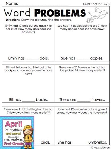 1st grade word problems worksheets & free printables first graders learn to parse written scenarios and represent them as math problems with our first grade word problem worksheets. End of The Year Activities - Middle / High School Students ...