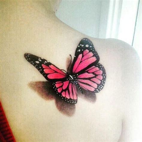 3d style butterfly tattoo on your shoulder. Butterfly 3d Tattoo Designs For Girls #tattoosforgirls ...
